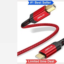 USB C to USB B Cable 3ft Nylon Braided Printer Scanner MIDI Keyboard MacBook picture