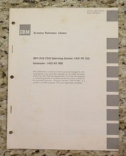 Vintage IBM 1410/7010 Op System Autocoder - 1410-AU-968 SRL dated 1964, Revised  picture