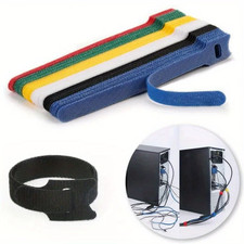 200Pcs Cable Straps Wire Cord Hook Loop Ties Reusable Fastening Organizer Lot picture