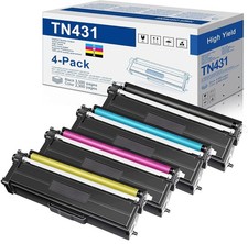 MOLIMER TN-431 TN431 Toner Cartridges 4-Pack Compatible TN431BK TN431C TN431Y picture