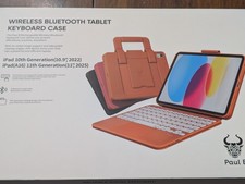 Paul B Bluetooth Keyboard Case iPad 10th Gen 10.9 Air 11 Brown Open Box picture