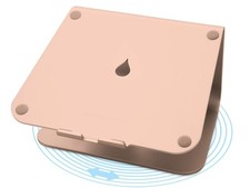 Gold Laptop Stand with Swivel Base Adjustable Height for Macbook Air Pro picture