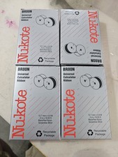 4 Nukote BR80N Universal Calculator Ribbon Black/Red Nylon 12.7mm x 5.8M New picture