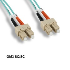 10PCS Kentek 15m OM3 SC to SC 10Gb Multi-Mode Fiber Optic Cable 50/125 Duplex picture