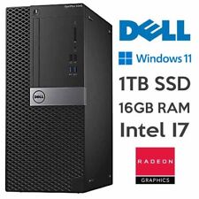 Dell i7-6700 Desktop Computer PC 1TB SSD 16GB AMD Radeon Windows 11 picture