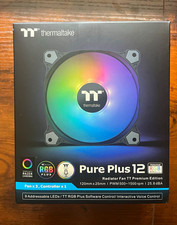 Thermaltake Pure Plus 12 120mm RGB PWM Case Fans 3-Pack w/ Controller picture