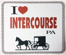 I Love Intercourse Pa Pennsylvania Mouse Pad New  picture