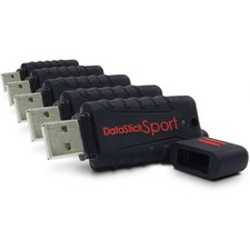Water Resistant 64GB DataStick Sport by Centon, 5 Pack, USB 2.0 64 GB, Black picture