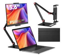 OUNSHLI 15.6 Portable Monitor Adjustable Stand, 1080P FHD IPS Screen Extender picture
