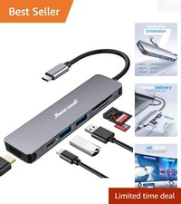 Ultimate 7-in-1 USB C Hub: High-Speed 4K HDMI, Power Delivery & USB Ports picture