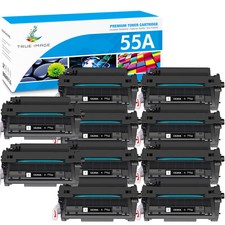 10PK BK CE255A 55A Toner Fits for HP LaserJet Pro P3011 P3015X MFP M525C Printer picture
