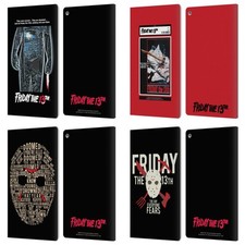OFFICIAL FRIDAY THE 13TH 1980 GRAPHICS LEATHER BOOK WALLET CASE FOR AMAZON FIRE picture