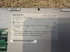 Sony VAIO PCG-505SX Vintage Laptop Computer Main Board/Bottom Shell - For Parts picture