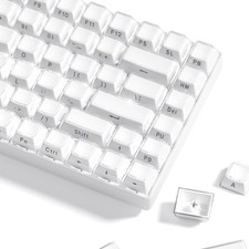 White Lusterfly Jelly Side Printed Crystal Custom Keycaps OEM Profile 113 Key picture