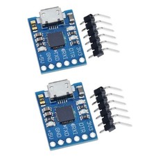Micro USB to UART TTL Convert Module 6Pin Serial Adapter Barebones 2pcs picture