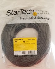 StarTech 100ft Cat6 Ethernet Cable RJ45 Network LAN Patch Cord Black N6PATCH100B picture