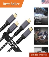 2-Pack for Thunderbolt 4 Cable, 40Gbps, 240W, 8K 3.3FT picture