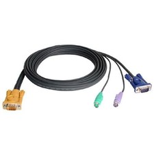 ATEN PS2 KVM Cable, SPHD-15 Male to VGA and PS2, 2L5206P, 20 Feet picture