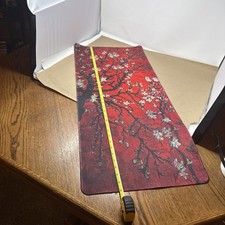 Japanese Inspired Red Cherry Blossom Floral Desk Pad 15 1/2