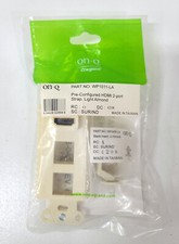 On-Q Legrand Pre-Configured 1 HDMI  &  2 Ports Strap ~  Light Almond ~ WP1011-LA picture