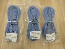 3x YUNG LI 6ft IEC C14 to C13 power Extension Cord 10Amp 250V 18/3 AWG - BLUE picture