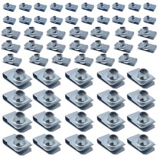 60 PCS Stainless Steel UClip Nuts Set M6/M8/M10 Speed Clip Panel Fasteners picture