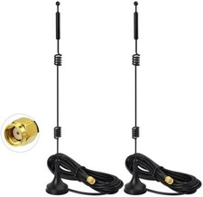 Bingfu Dual Band WiFi 2.4GHz 5GHz 5.8GHz 9dBi Magnetic MIMO RP-SMA Antenna 2Pack picture