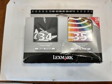 Lexmark No. 34 / 35 Twin pack Black And Color High Yield Ink Cartridges Sealed picture