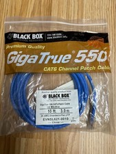 Black Box GigaTrue 550 CAT6 Ethernet Patch Cable 10ft Blue RJ45 EVNSL621-0010  picture