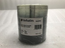 New OEM Verbatim CD-R 700MB 52X White Inkjet Hub Printable 100-Pack Tape Wrap picture