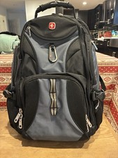 SwissGear ScanSmart Laptop Backpack TSA Friendly Black Gray Airflow New No Tags picture