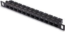 12-Port 0.5U CAT6 Network Patch Panel for 10 inch Server Rack RackMate T1 picture