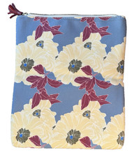 Anthropolgie Rachel Pally Bloom Floral Zippered Clutch / Tablet Tassel 10 x 12