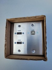 Panel Crafters by Liberty AV HDMI & USB PASS THROUGH DOUBLE GANG WALL PLATE picture