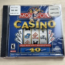 Monopoly Casino PC CD-ROM Game Software Windows 95/98 Infogrames Over 40 Games picture