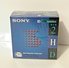 Sony 2HD Floppy Diskettes IBM Formatted 1.44 MB 3.5 Inch ▪ 10 Pack NEW SEALED picture
