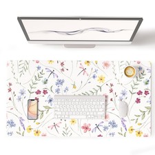 Large Mouse Pad Floral 31.5x15.7 Inch Waterproof Desk Mat Non Slip XXL PC picture