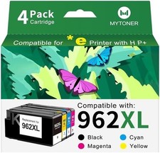 962XL 962 9010 Ink Cartridges Combo Pack: Replacement 962 XL 962XL/962 4 Pack + picture
