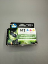 HP 951 Cyan, Magenta, Yellow Ink Cartridges, Pack Of 3, Expired 2024 picture