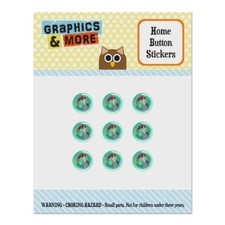 Mermaid Holding Trident Circle of Kelp Home Button Stickers Fit Apple iPhone picture
