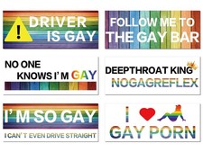 6 Pcs Bumper Stickers Prank Funny Magnets Car Multicolor picture