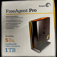 Seagate FreeAgent Pro 1TB External Drive FireWire 400 USB 2.0 eSATA PC/Mac picture