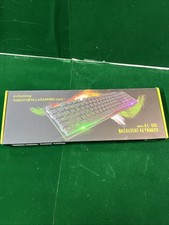 e-gaming AL-006 Rainbow LED Effect Keyboard w/Backlight 104 Waterproof Keycaps picture