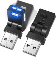 2 Pcs Mini USB Light Car LED Interior Light, USB-A picture