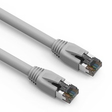 5Ft CAT8 S/FTP Ethernet Network Cable Gray 24AWG picture