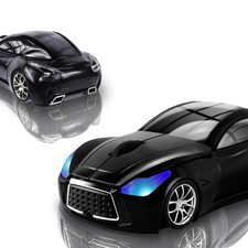 Black Cool Sport Car Shape Wireless Mouse 1600 DPI 3 Buttons USB Receiver PC picture