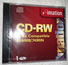 Imation CD-RW Rewritable 650 MB / 74 Min CD Std Case Design 1x - 4x NIP picture