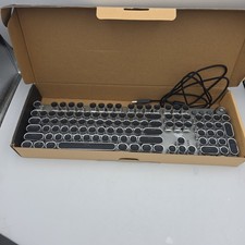 AULA F2088 Typewriter Style Mechanical Gaming Keyboard,Rainbow LED Backlit,Remov picture