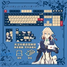 Violet Evergarden Anime Comic PBT Keycaps For Mechanical Keyboard 108 Keys Set picture