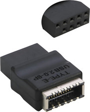 USB 2.0 to USB 3.2 Gen 1 Header Adapter, 9Pin to USB C Type-E Internal picture